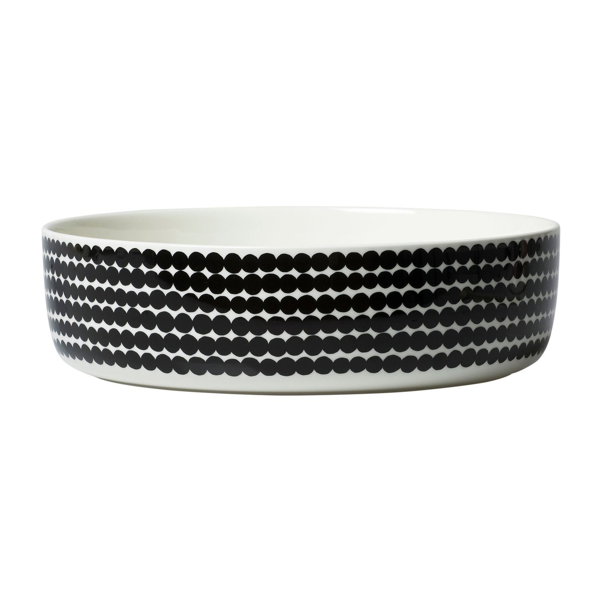 Marimekko Bol de service Oiva Räsymatto 3 L Blanc-noir