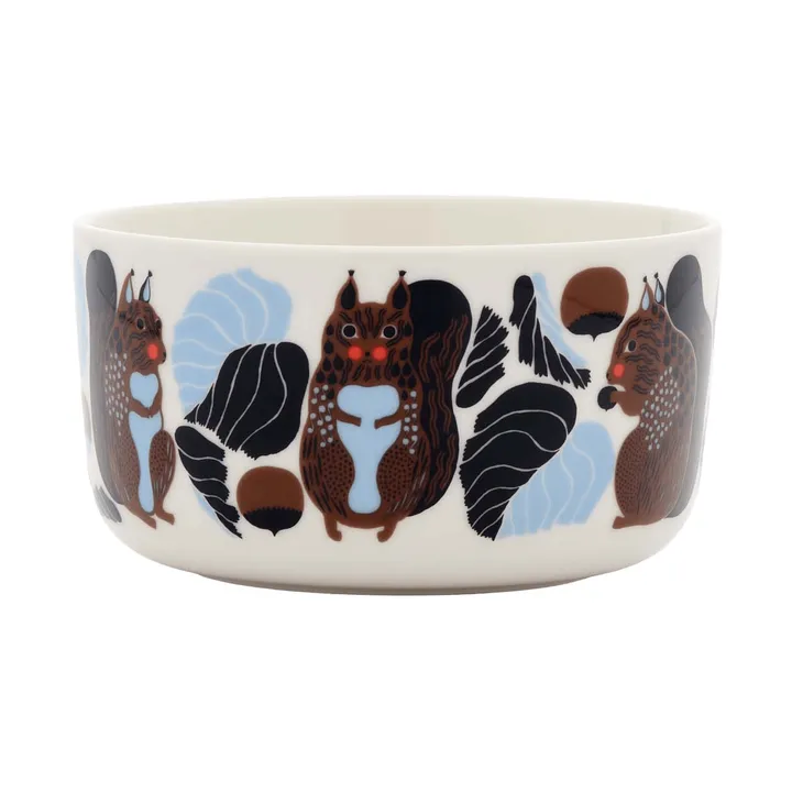 Bol Kurre 5 dl - White-brown-black-light blue - Marimekko