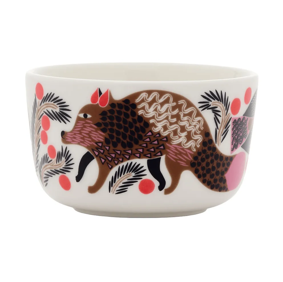 Bol Oiva Ketunmarja 2,5 dl, White-bronze-rose-pétrole Marimekko