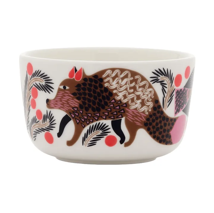 Bol Oiva Ketunmarja 2,5 dl - White-bronze-rose-pétrole - Marimekko