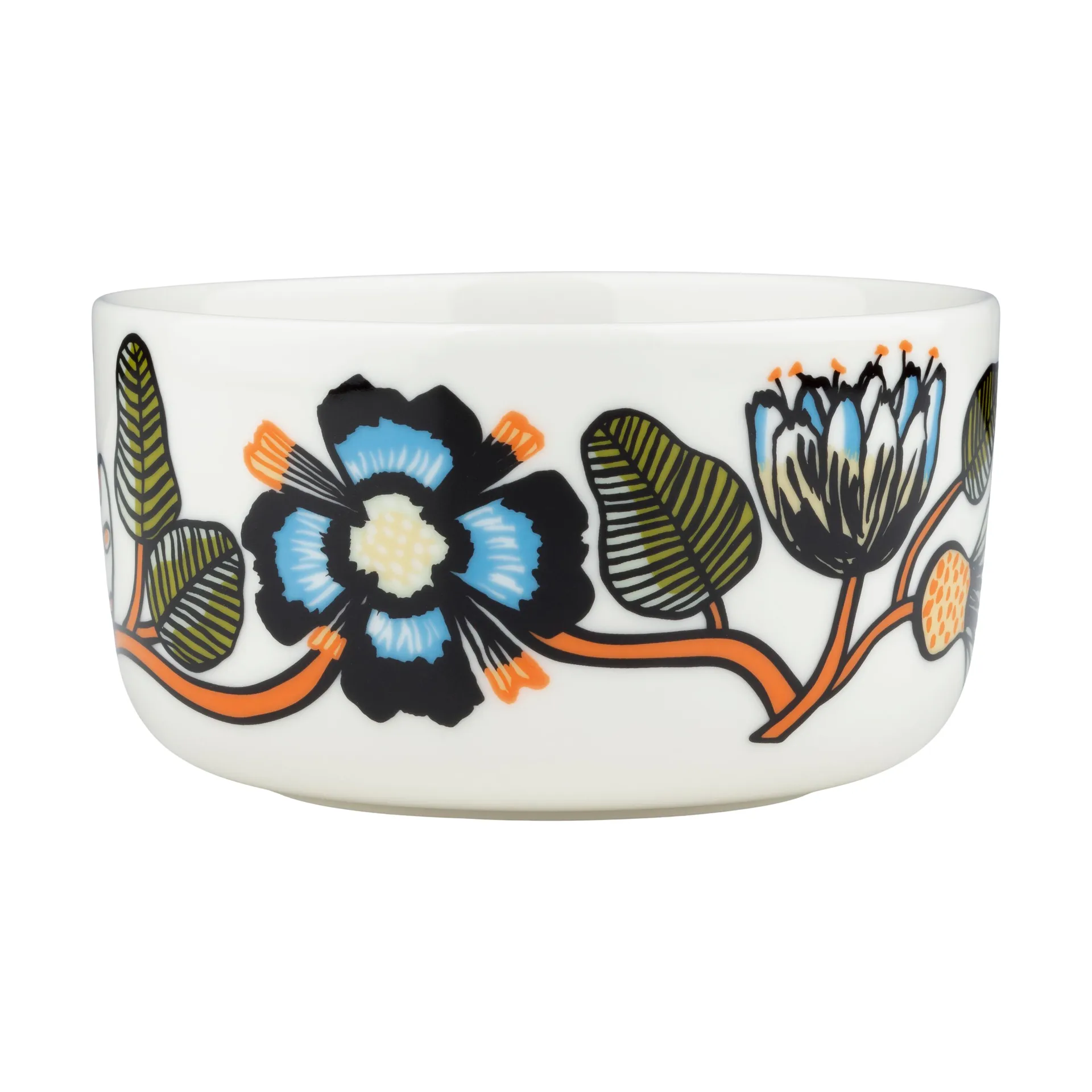 Bol Tiara 5 dl, White-warm orange-green Marimekko