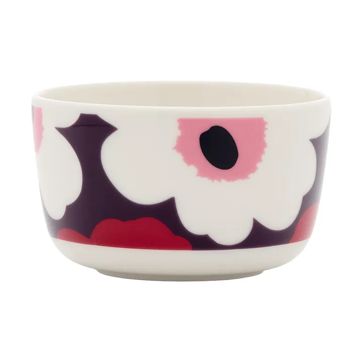 Bol Unikko 2,5 dl - White-plum-cranberry-pink - Marimekko