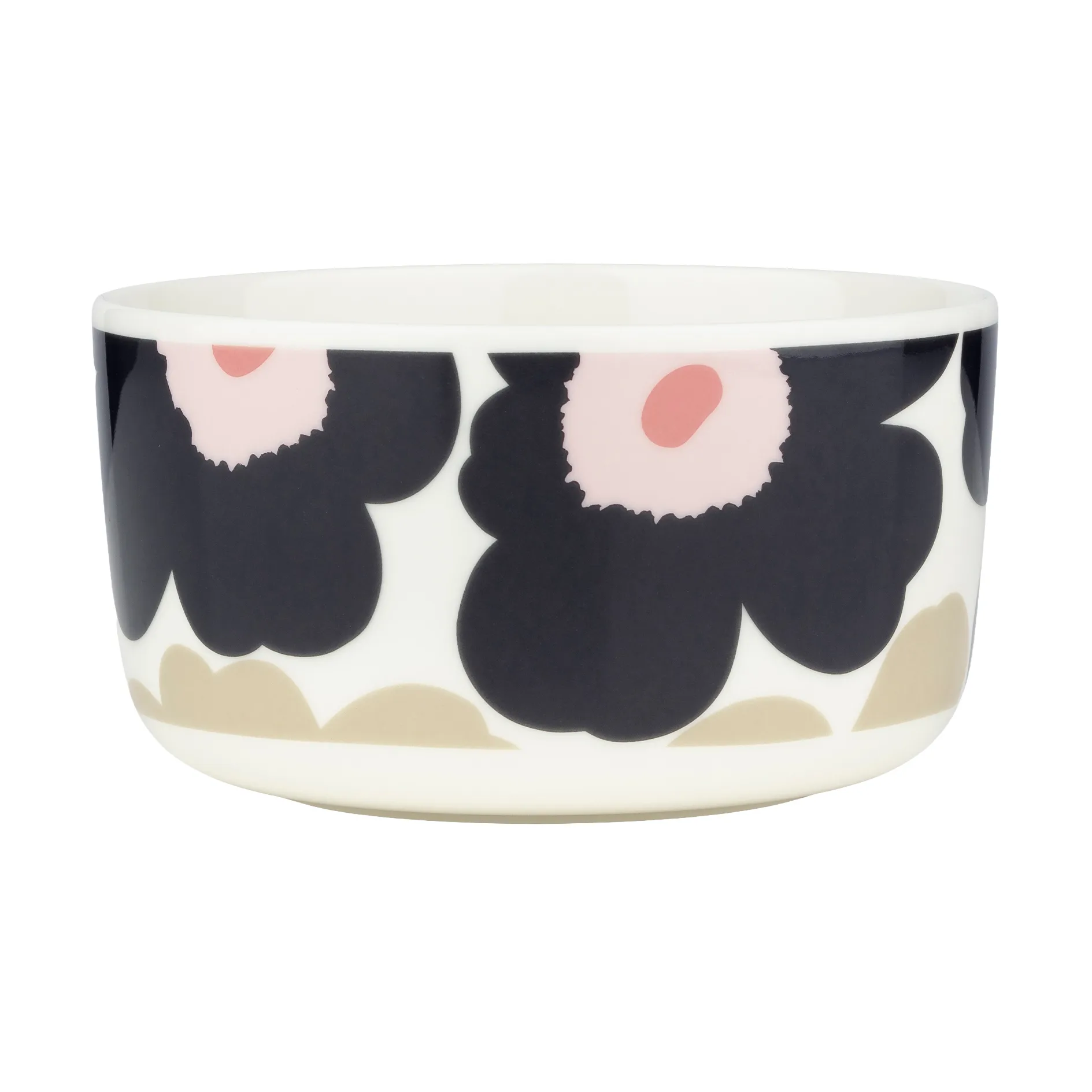 Bol Unikko 5 dl, Off white-charcoal-sand-pink Marimekko