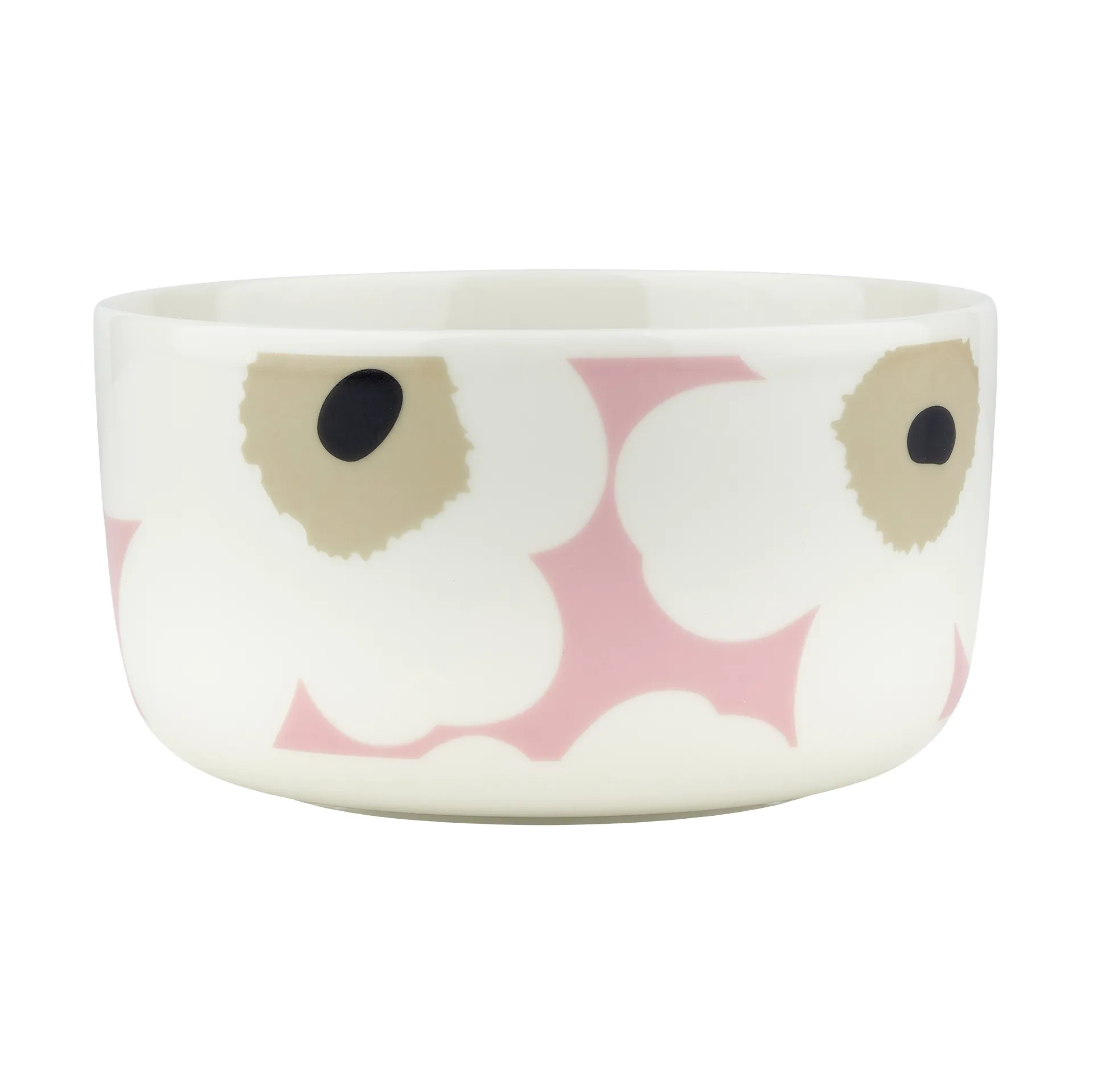 Bol Unikko 5 dl, Off white-pink-sand-charcoal Marimekko