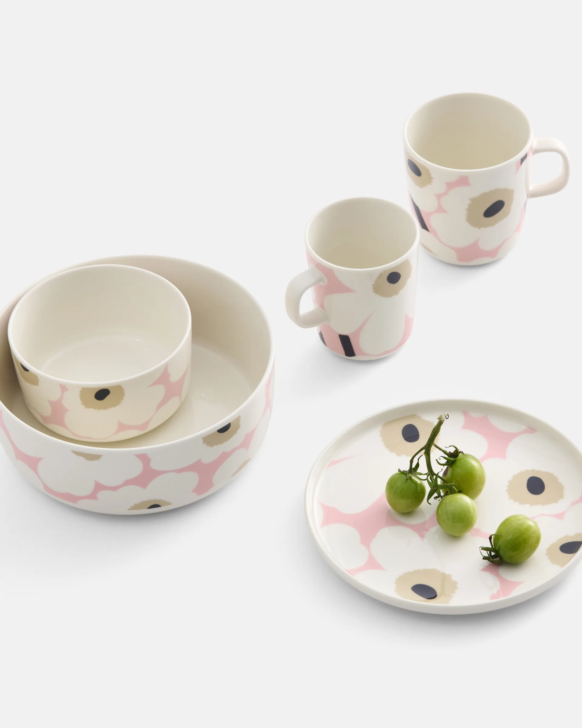Bol Unikko 5 dl, Off white-pink-sand-charcoal Marimekko