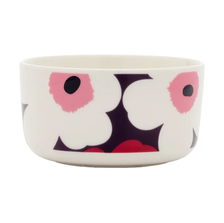 Bol Unikko 5 dl - White-plum-cranberry-pink - Marimekko