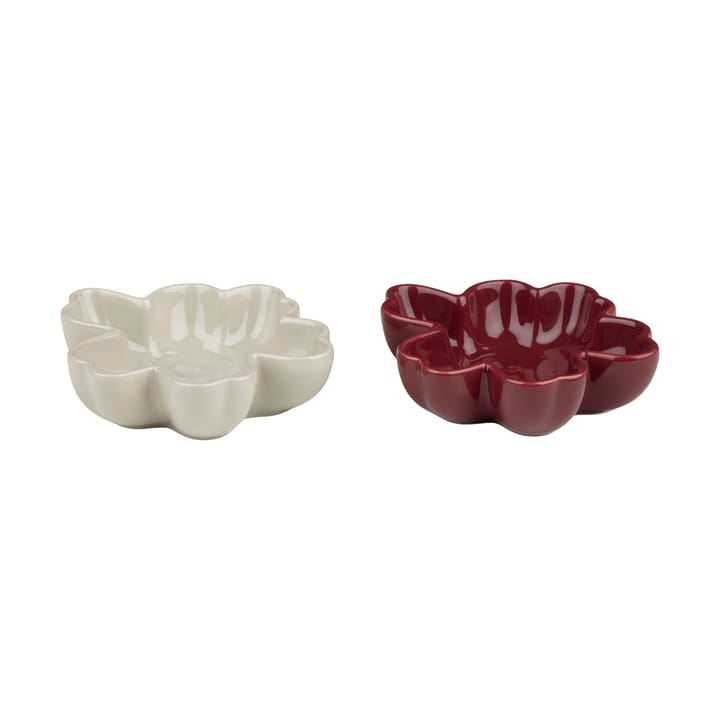 Bol Unikko shape Ø11 cm lot de 2 - Bordeaux-stoneware - Marimekko
