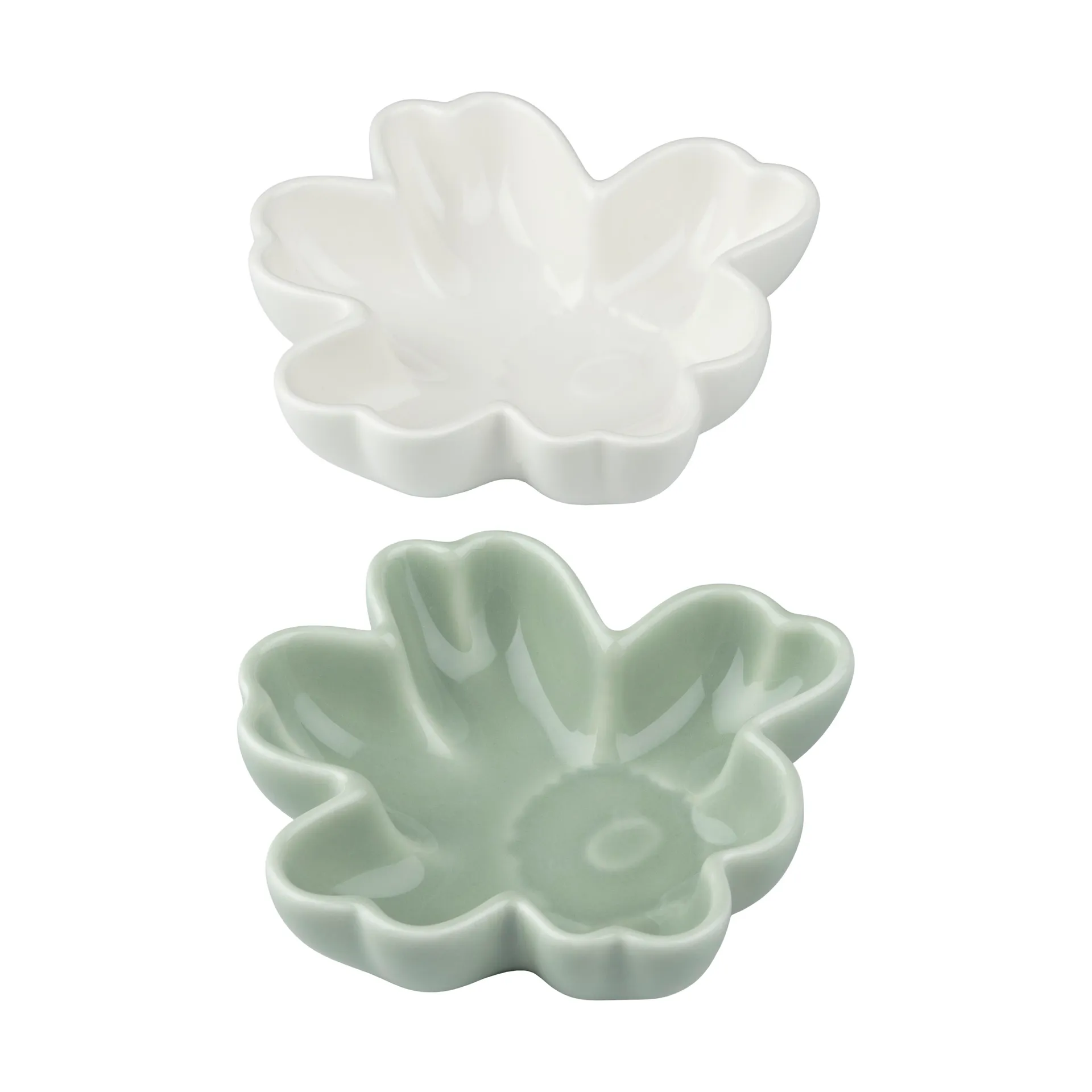 Bol Unikko Shape Ø11 cm lot de 2, White-light green Marimekko
