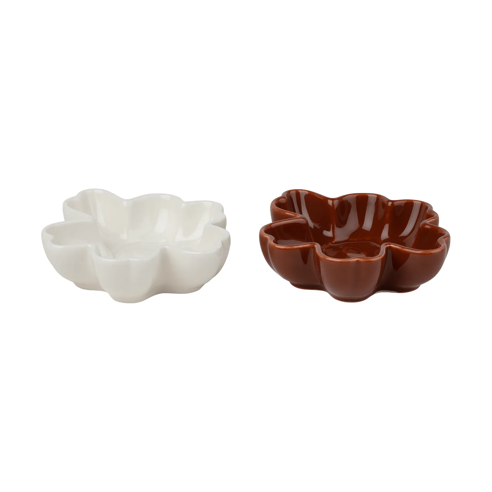 Bol Unikko Shape Ø11 cm lot de 2, White-prune Marimekko