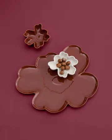 Bol Unikko Shape Ø11 cm lot de 2 - White-prune - Marimekko