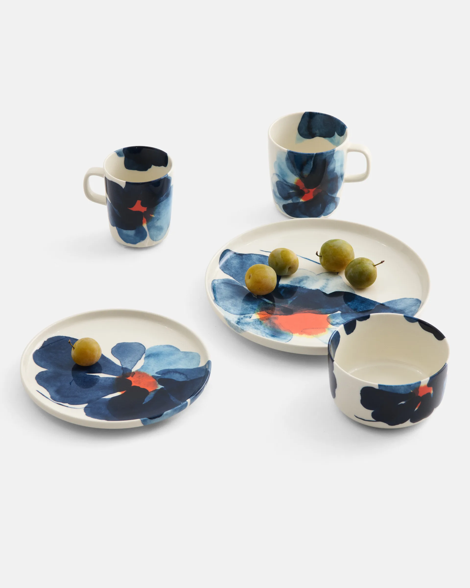 Bol Valssi 5 dl, White-blue-orange Marimekko