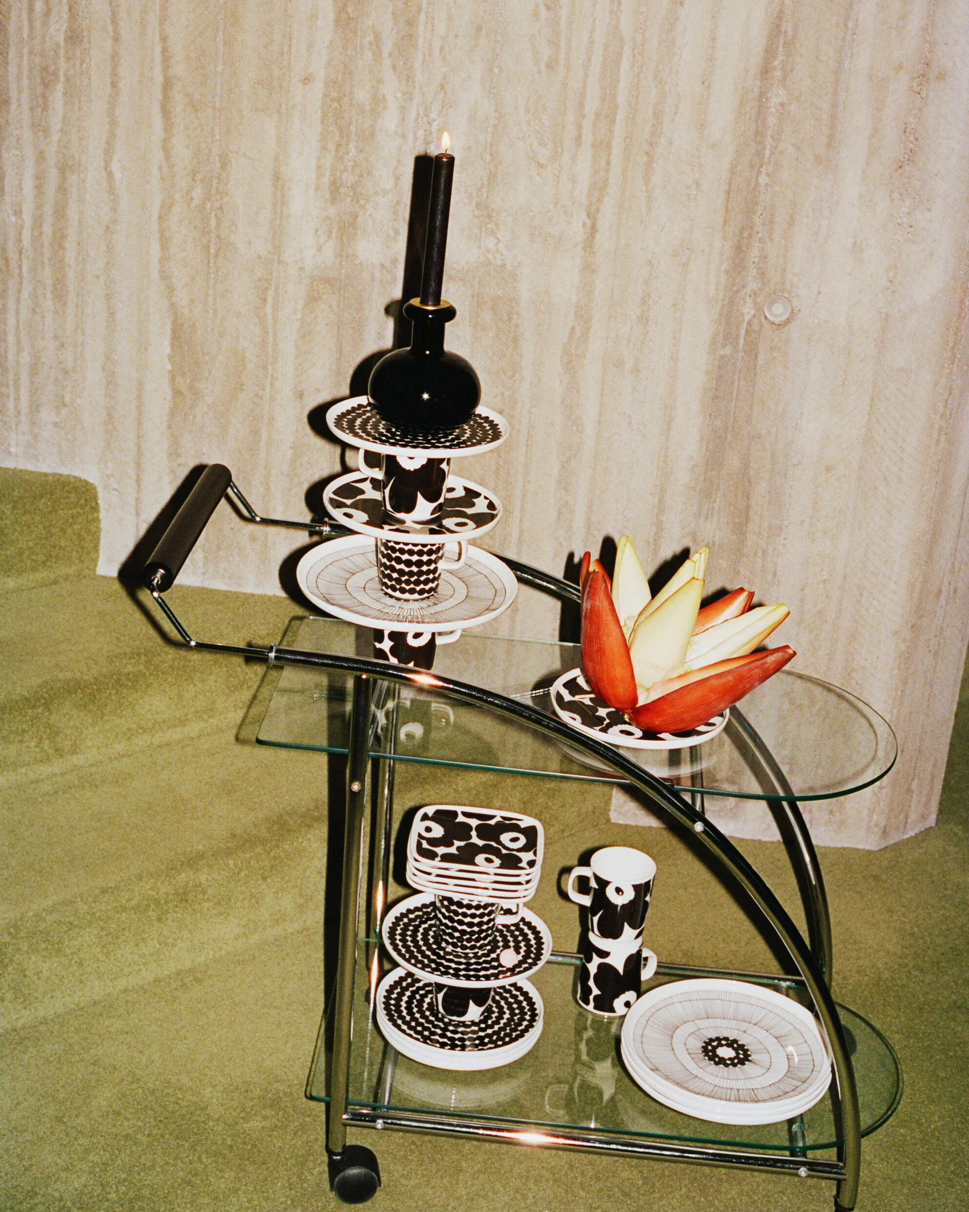 Bougeoir Butticula Ø12,5 cm, Black Marimekko