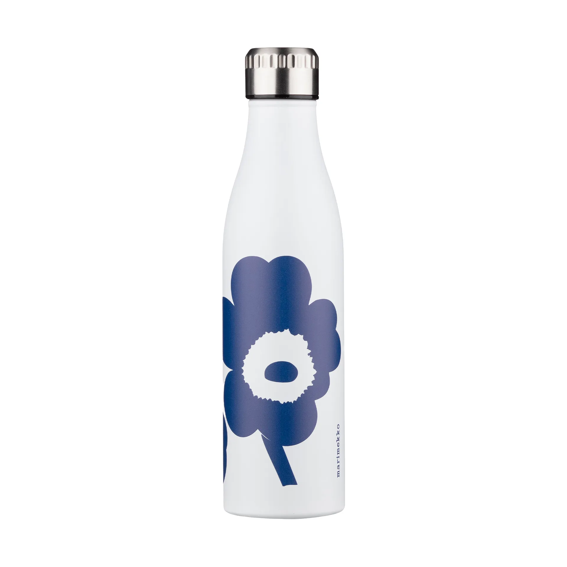Bouteille d’eau Unikko, White-blue, 0,5 L Marimekko