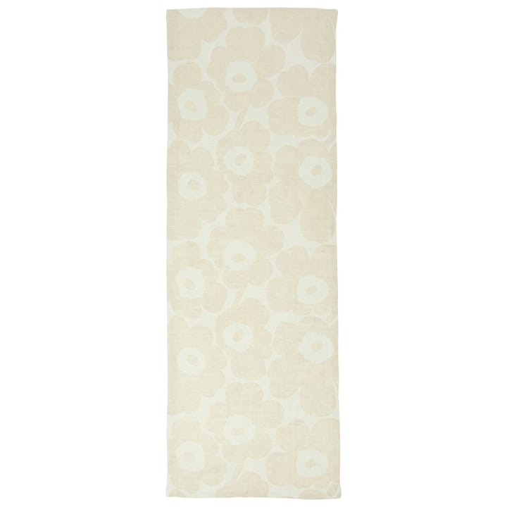 Chemin de table Pieni Unikko beige-Noir-blanc - 47x150 cm - Marimekko