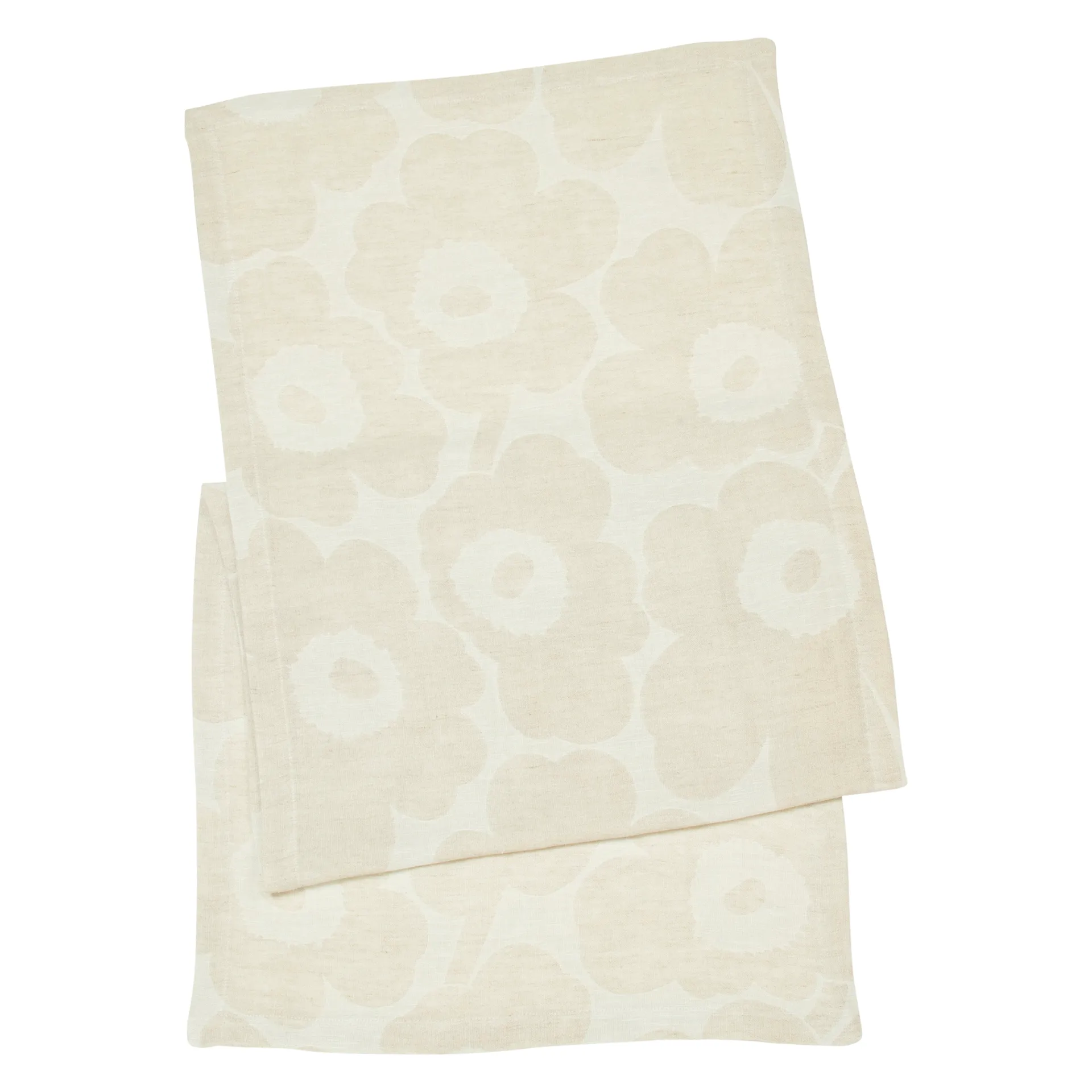 Chemin de table Pieni Unikko beige-Noir-blanc, 47x150 cm Marimekko