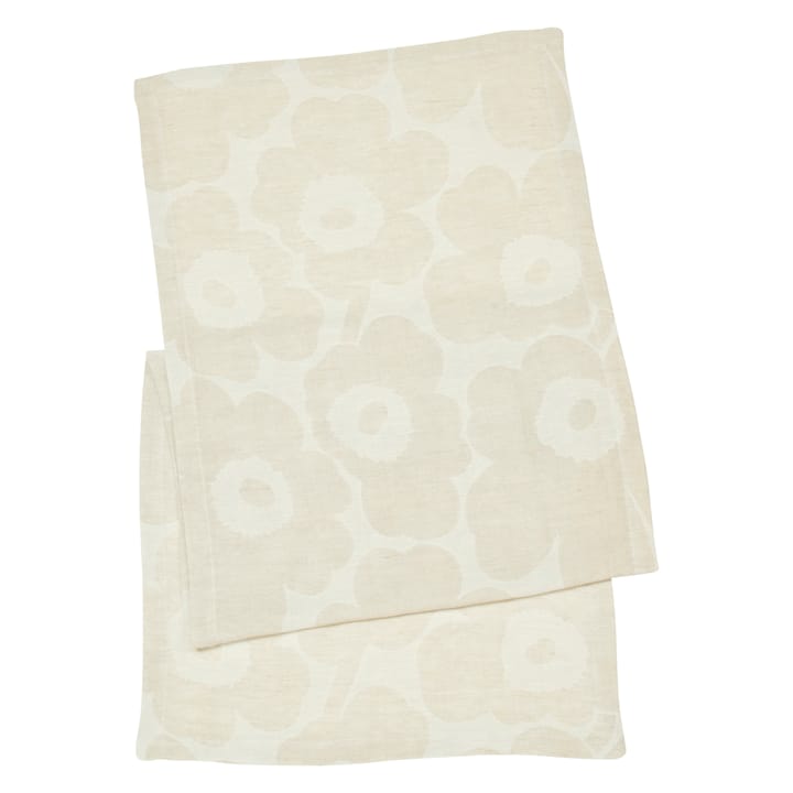 Chemin de table Pieni Unikko beige-Noir-blanc, 47x150 cm Marimekko