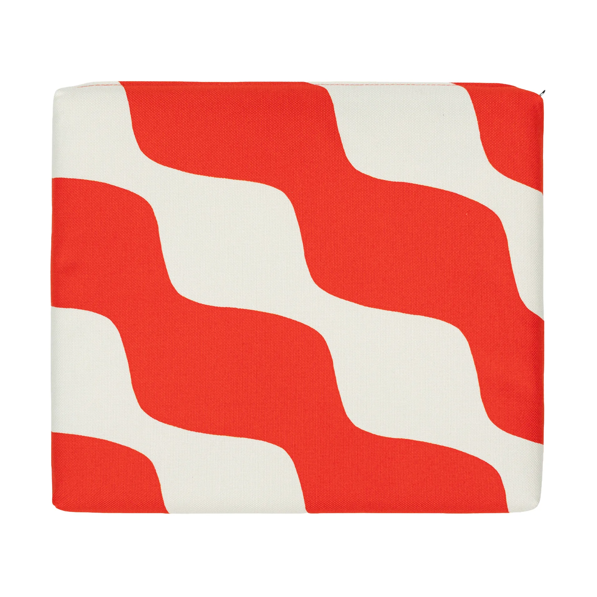 Coussin d’assise Taifuuni, Natural white, orange red, 40x35 cm Marimekko