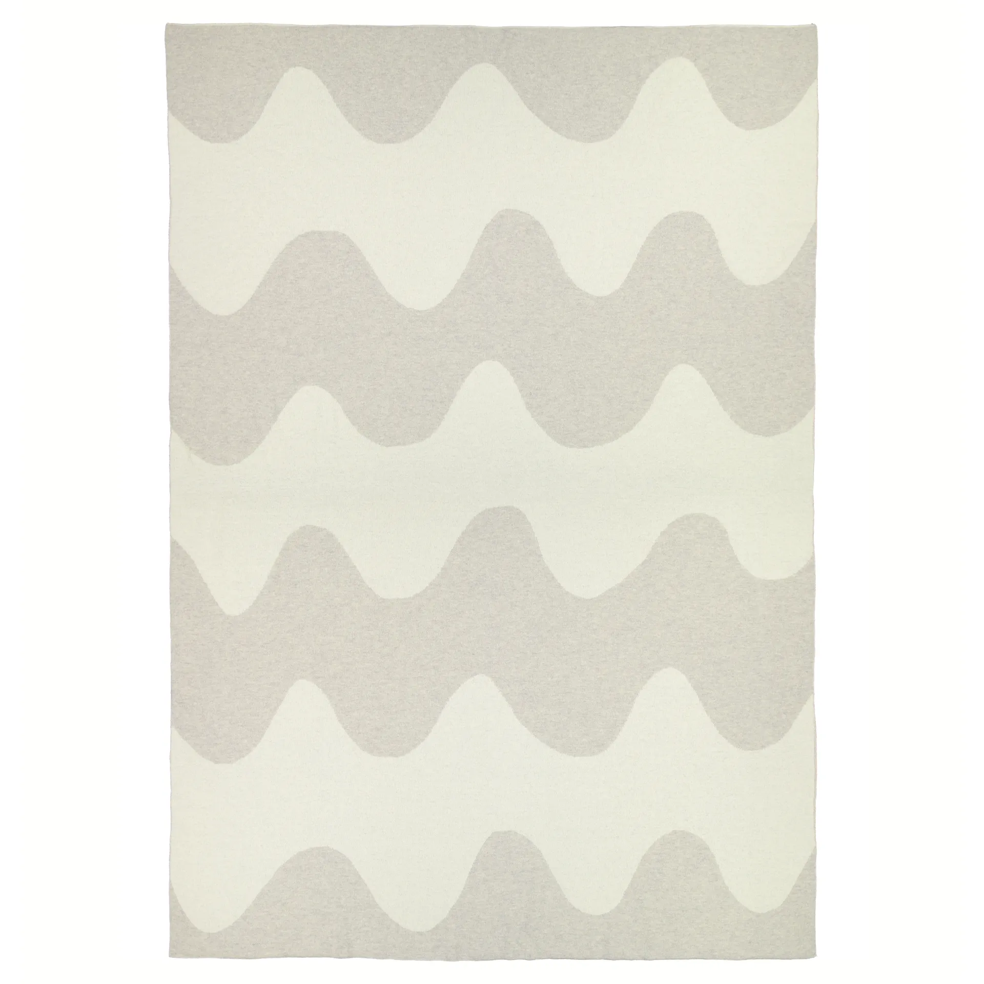 Couverture Lokki tricotée 130x180 cm, Beige-blanc Marimekko