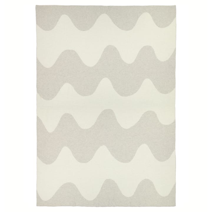 Couverture Lokki tricotée 130x180 cm, Beige-blanc Marimekko