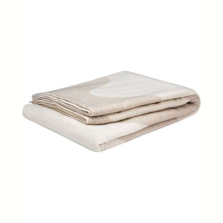 Couverture Lokki tricotée 130x180 cm, Beige-blanc Marimekko