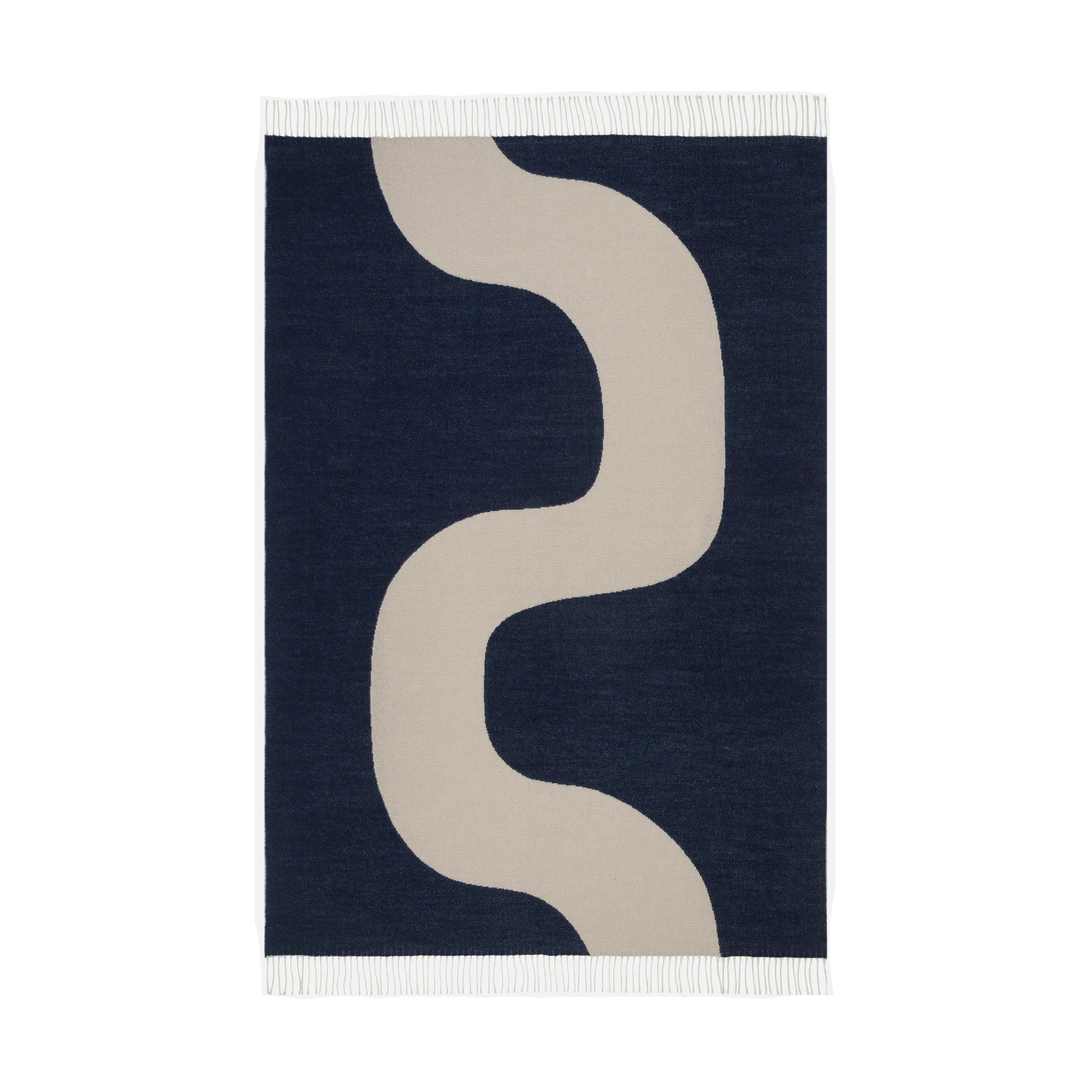 Couverture Seireeni 130x180 cm, Off white-dark blue Marimekko