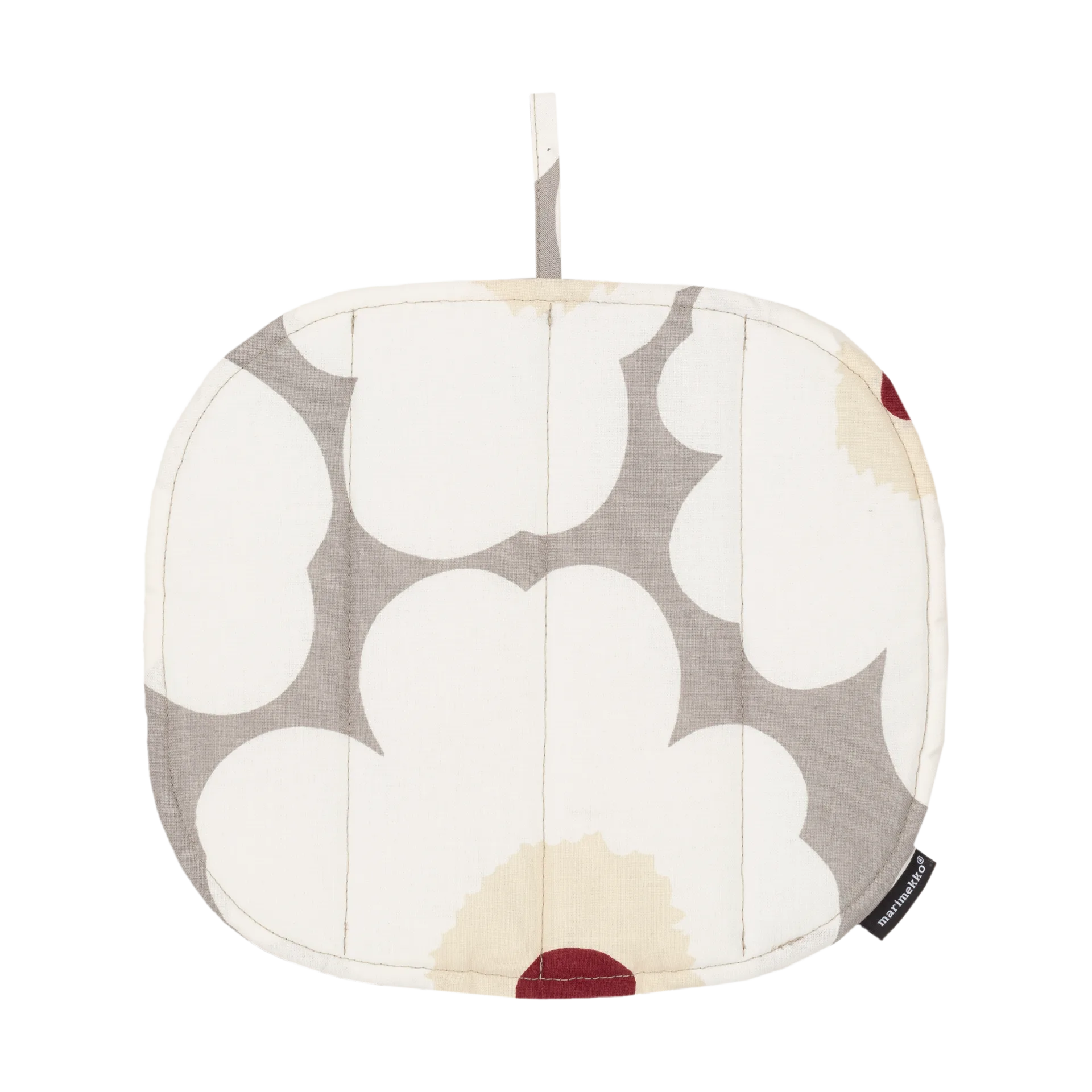 Dessous de plat Pieni Unikko 22x25 cm, L. grey-white-d. red-yellow Marimekko