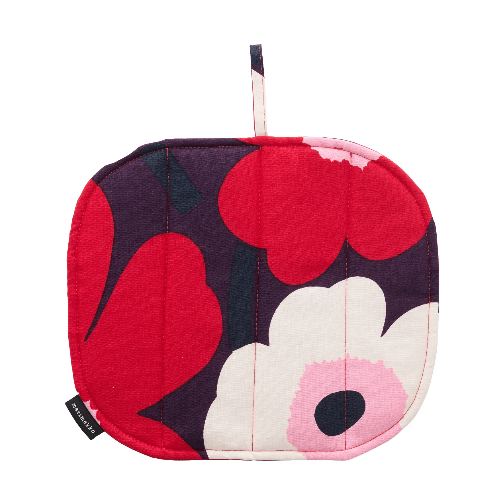 Dessous de plat Pieni Unikko 22x25 cm, Plum-cranberry-off white-rose Marimekko