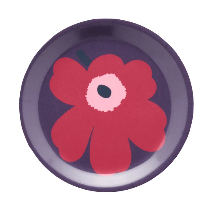 Dessous de verre Unikko - Prune-canberge-rose, Ø11 cm - Marimekko