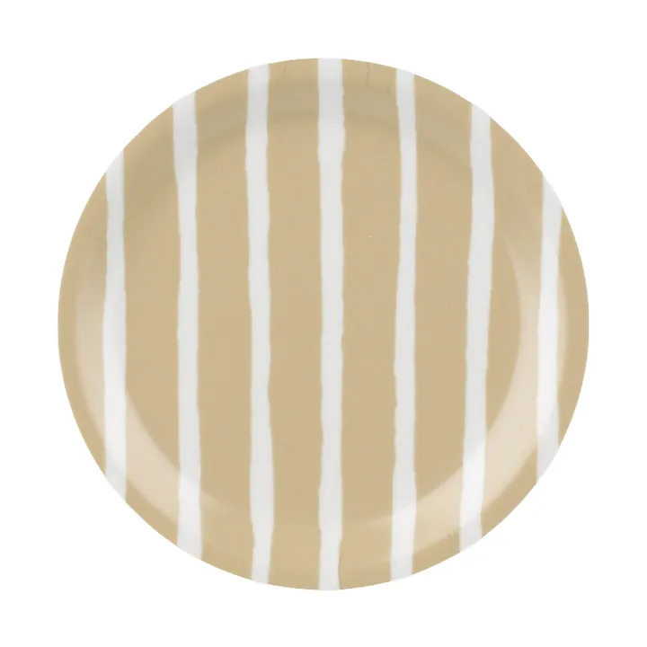 Dessous de verre Unikko - White, sand Ø11 cm - Marimekko