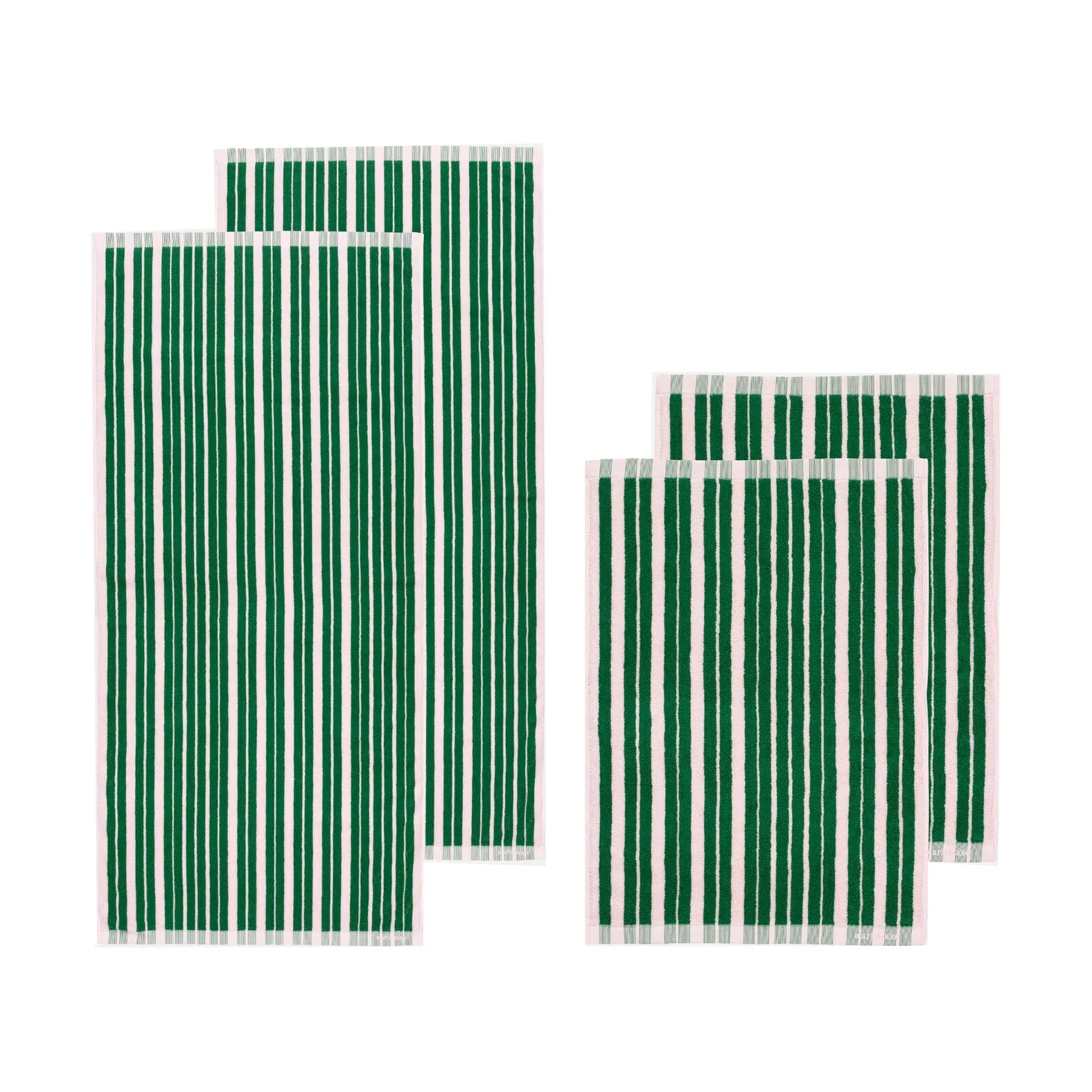 Ensemble de serviettes Raide 4 pièces, Vert Marimekko