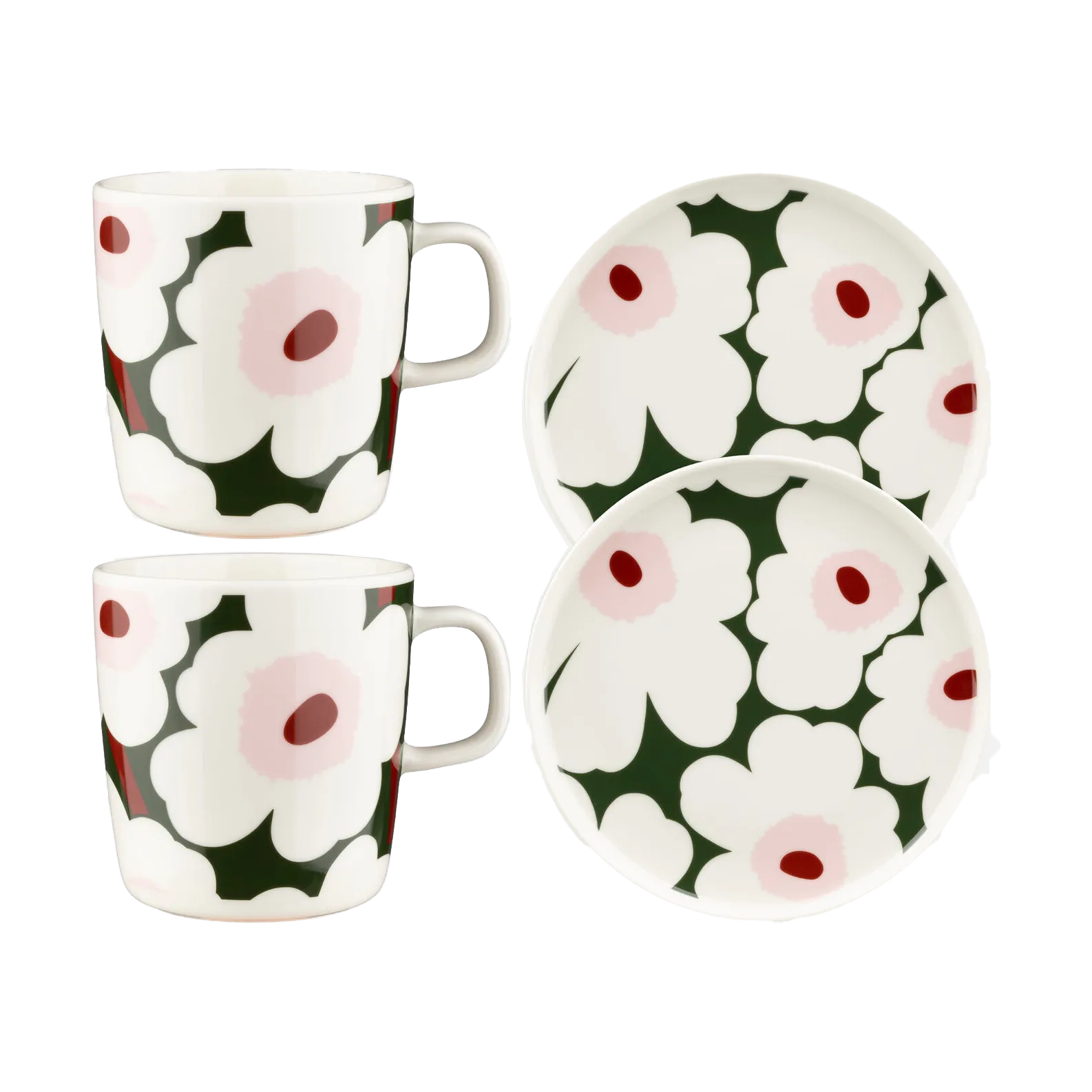 Ensemble petit-déjeuner Unikko, Vert Marimekko