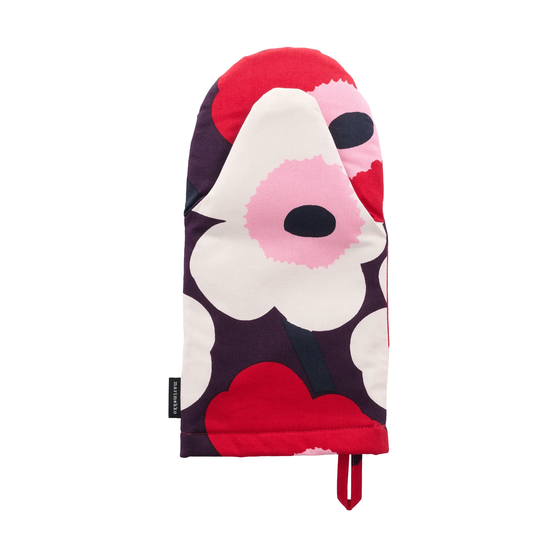 Gant de cuisine Pieni Unikko, Plum-cranberry-off white-rose Marimekko