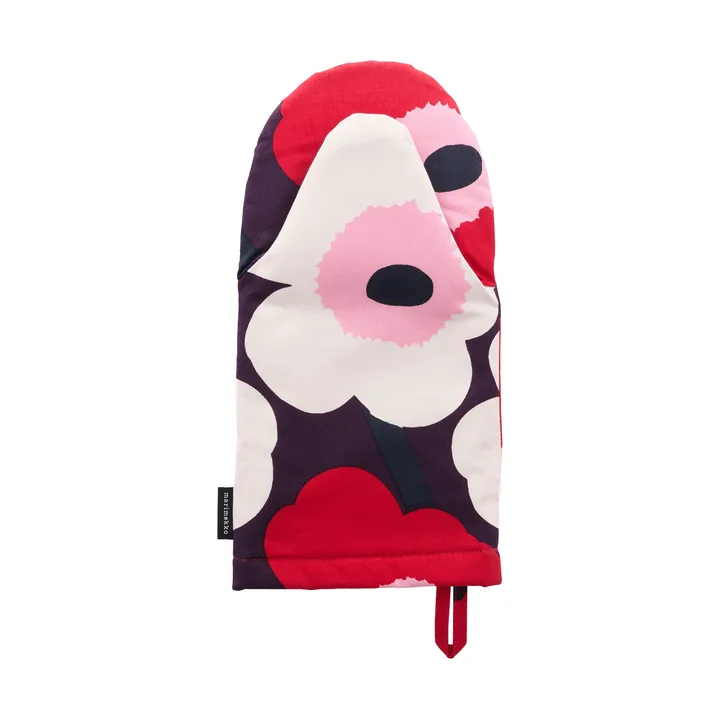 Gant de cuisine Pieni Unikko - Plum-cranberry-off white-rose - Marimekko
