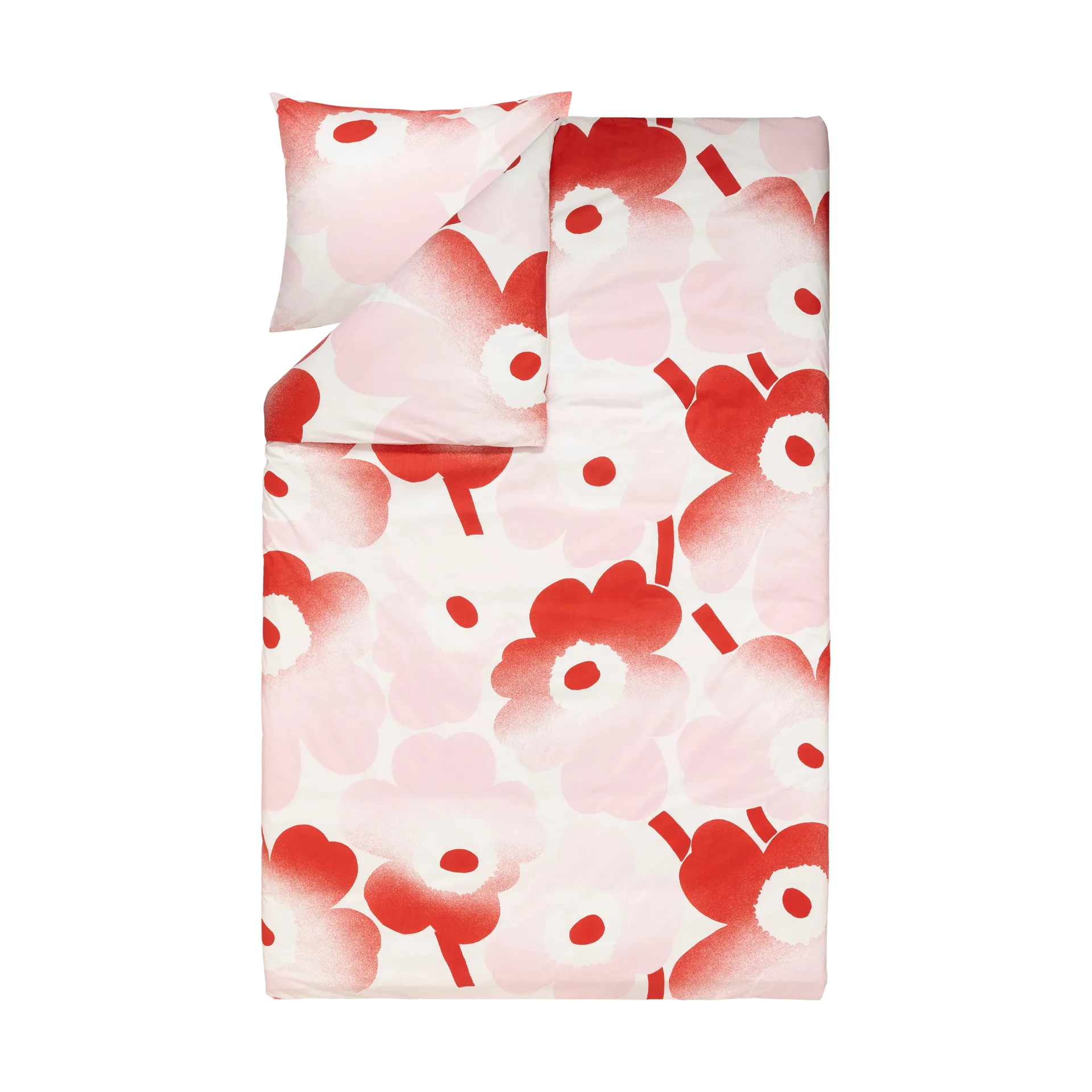 Housse de couette et taie d'oreiller Unikko Häivähdys 150x210 cm, 50x60 cm, Rose Marimekko