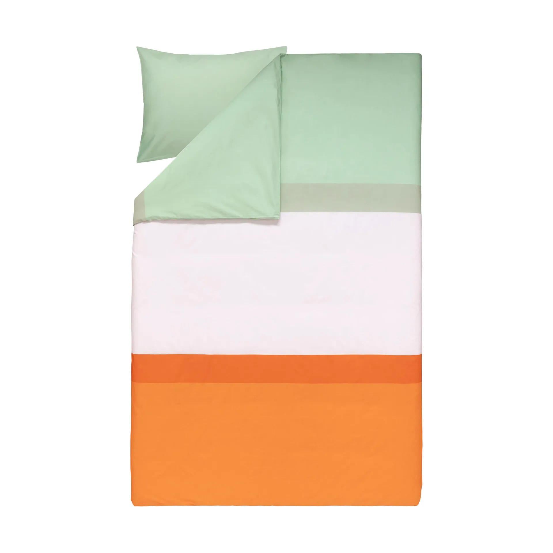 Housse de couette Hennika 150x210 cm + 50x60 cm, Orange-light pink-sage Marimekko