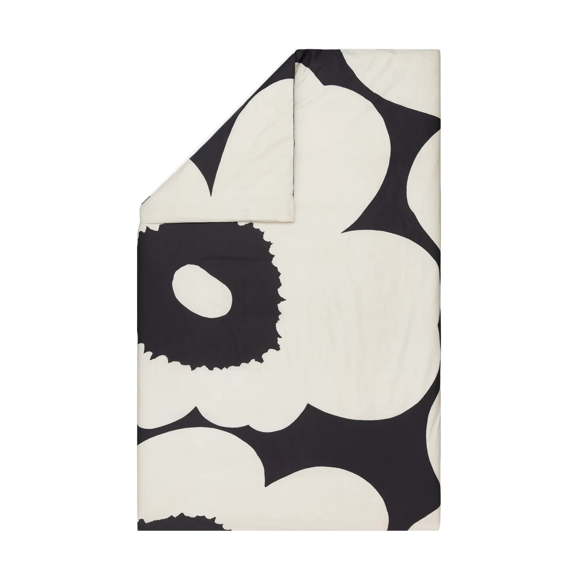 Housse de couette Iso Unikko 220x240 cm, Charcoal-off white Marimekko