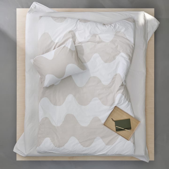 Housse de couette Lokki 150x210 cm, Beige-blanc Marimekko