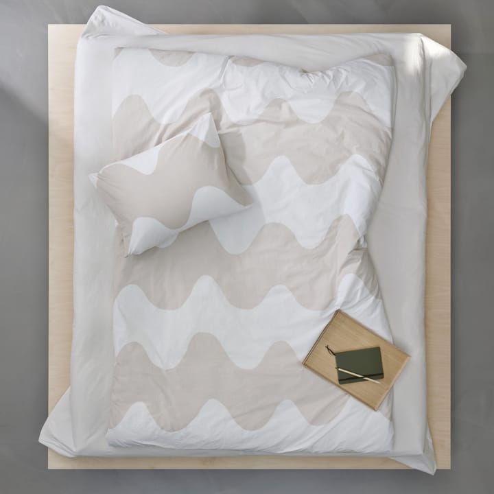 Housse de couette Lokki 150x210 cm - Beige-blanc - Marimekko