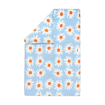 Housse de couette Rakastaa ei rakasta 150x210 cm - Orange-Off-white-light blue - Marimekko