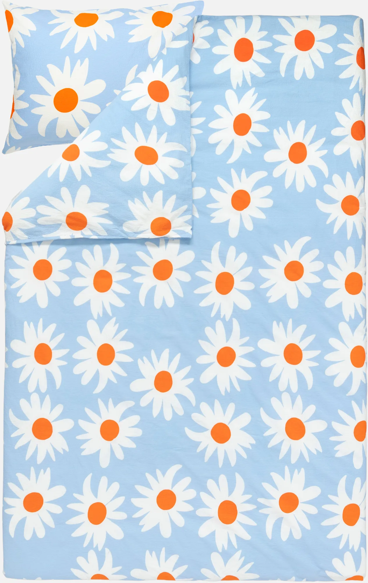 Housse de couette Rakastaa ei rakasta 150x210 cm, Orange-Off-white-light blue Marimekko