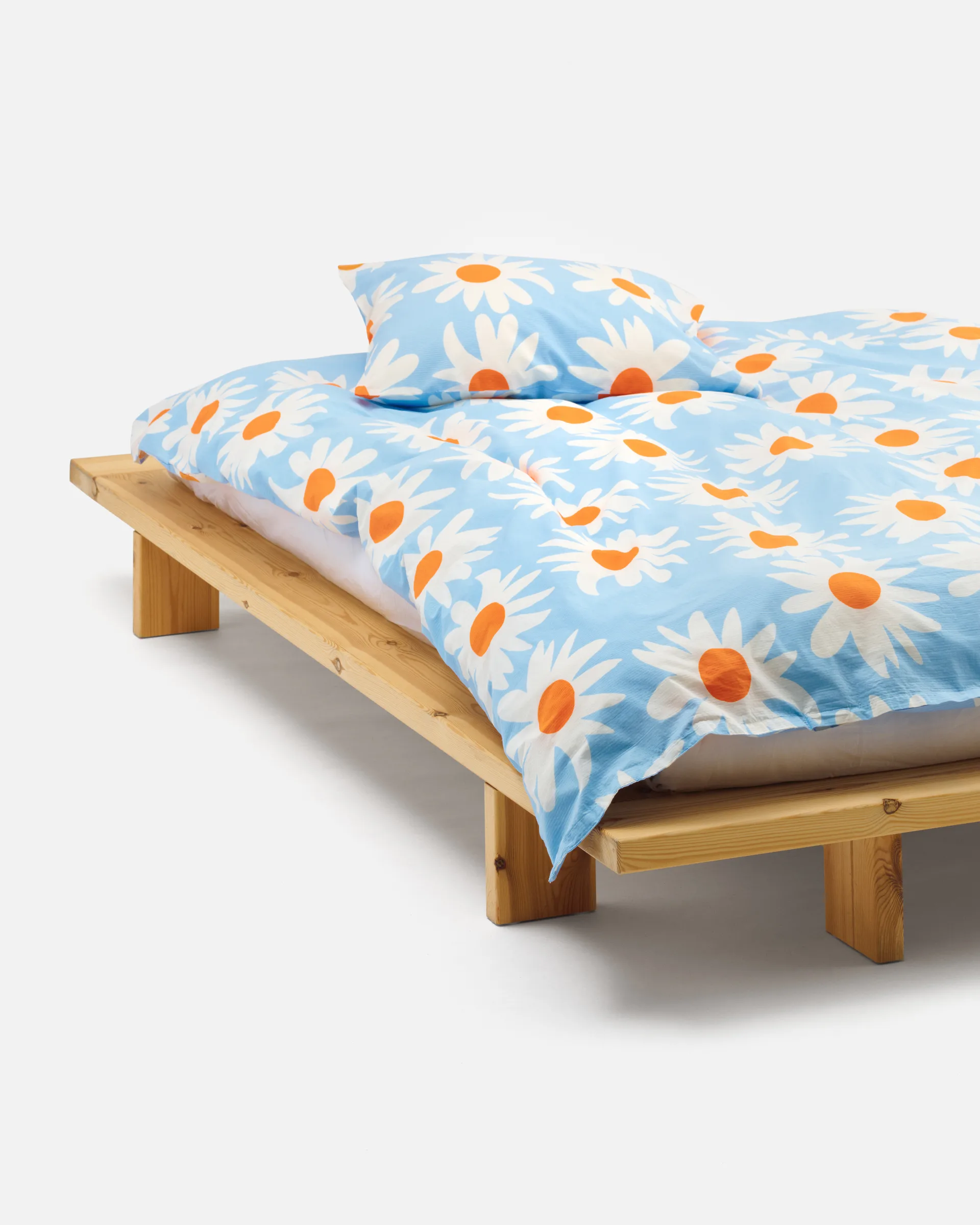 Housse de couette Rakastaa ei rakasta 150x210 cm, Orange-Off-white-light blue Marimekko