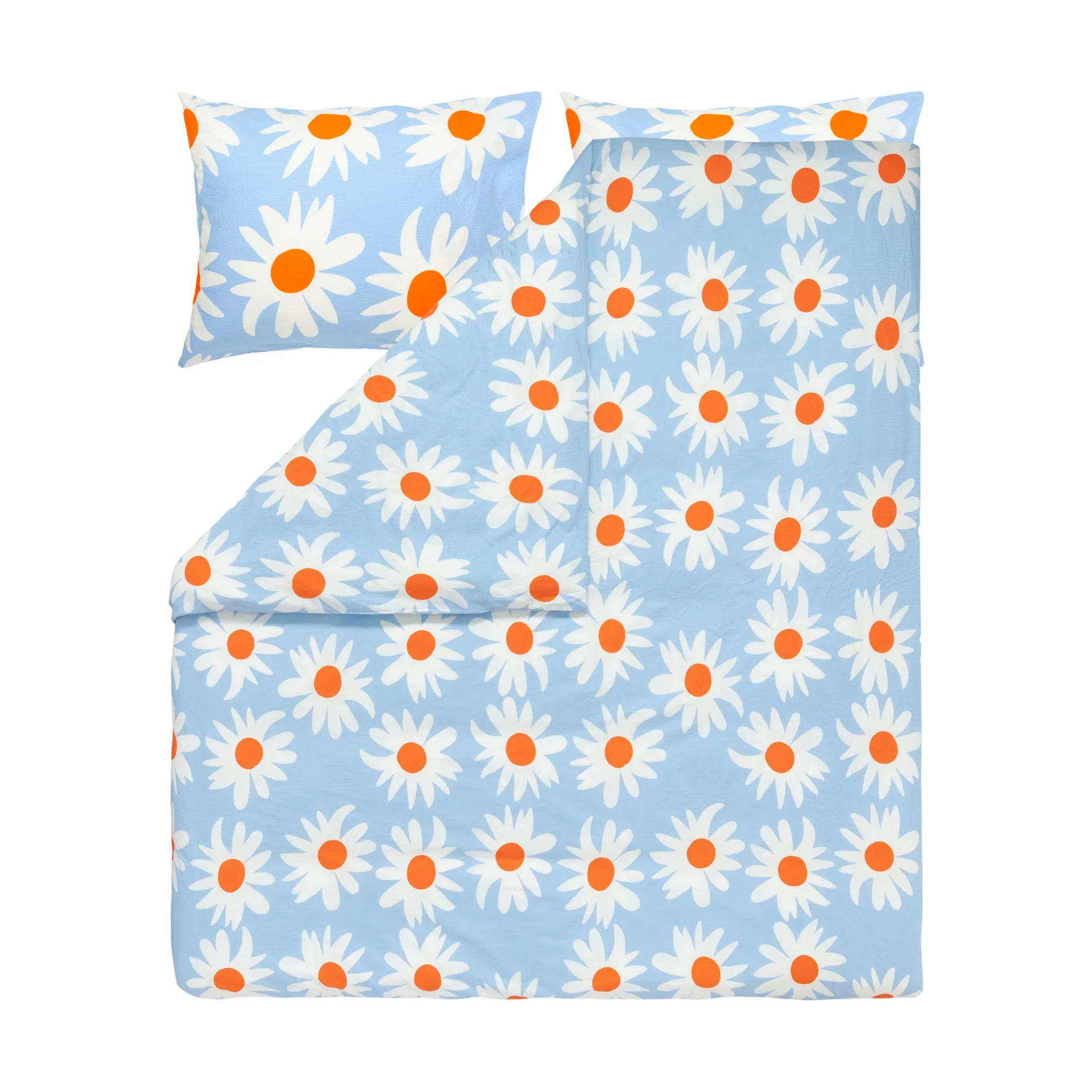 Housse de couette Rakastaa ei rakasta 240x220 cm, Orange-Off-white-light blue Marimekko