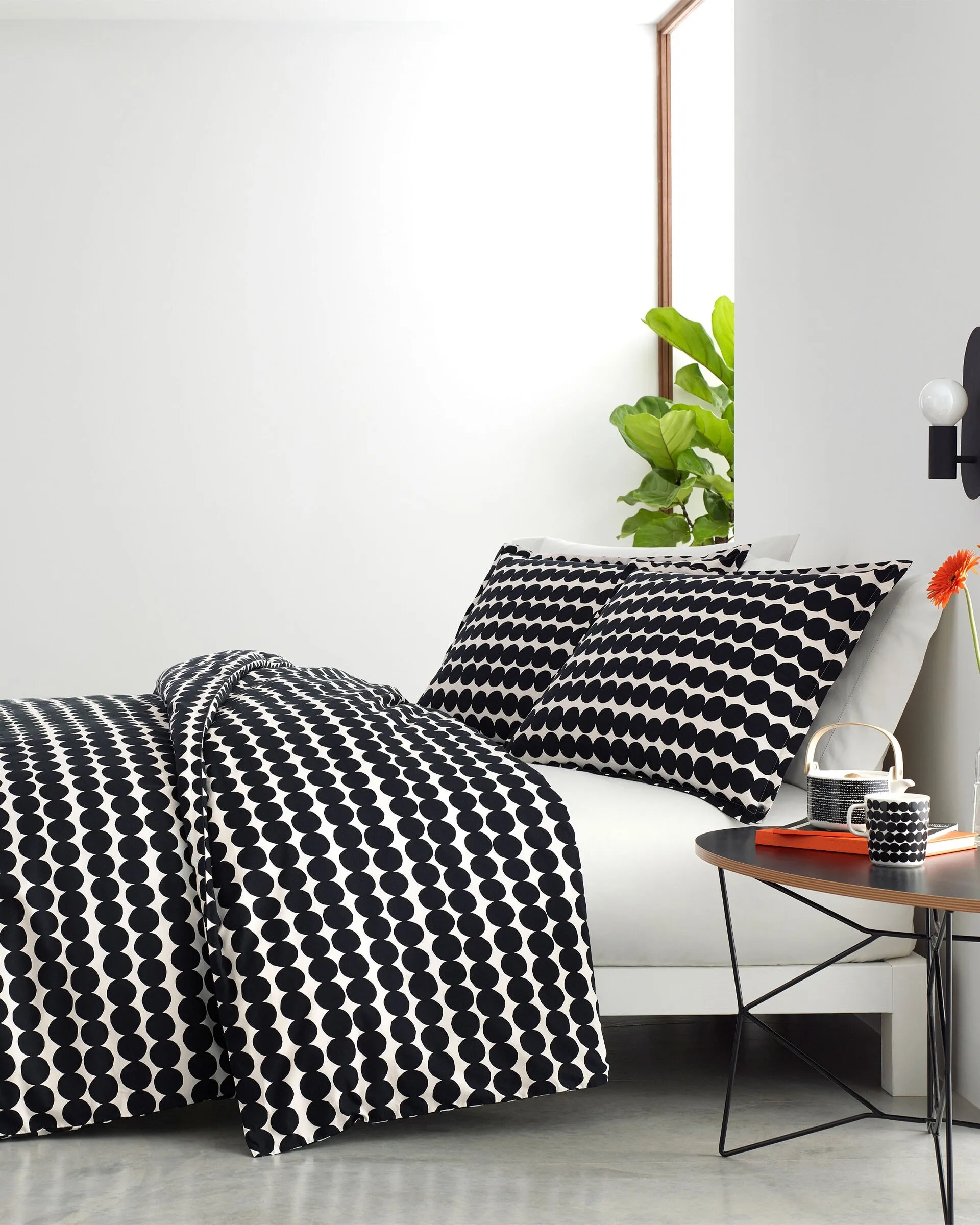 Housse de couette Räsymatto 150x210 cm, Noir-blanc Marimekko