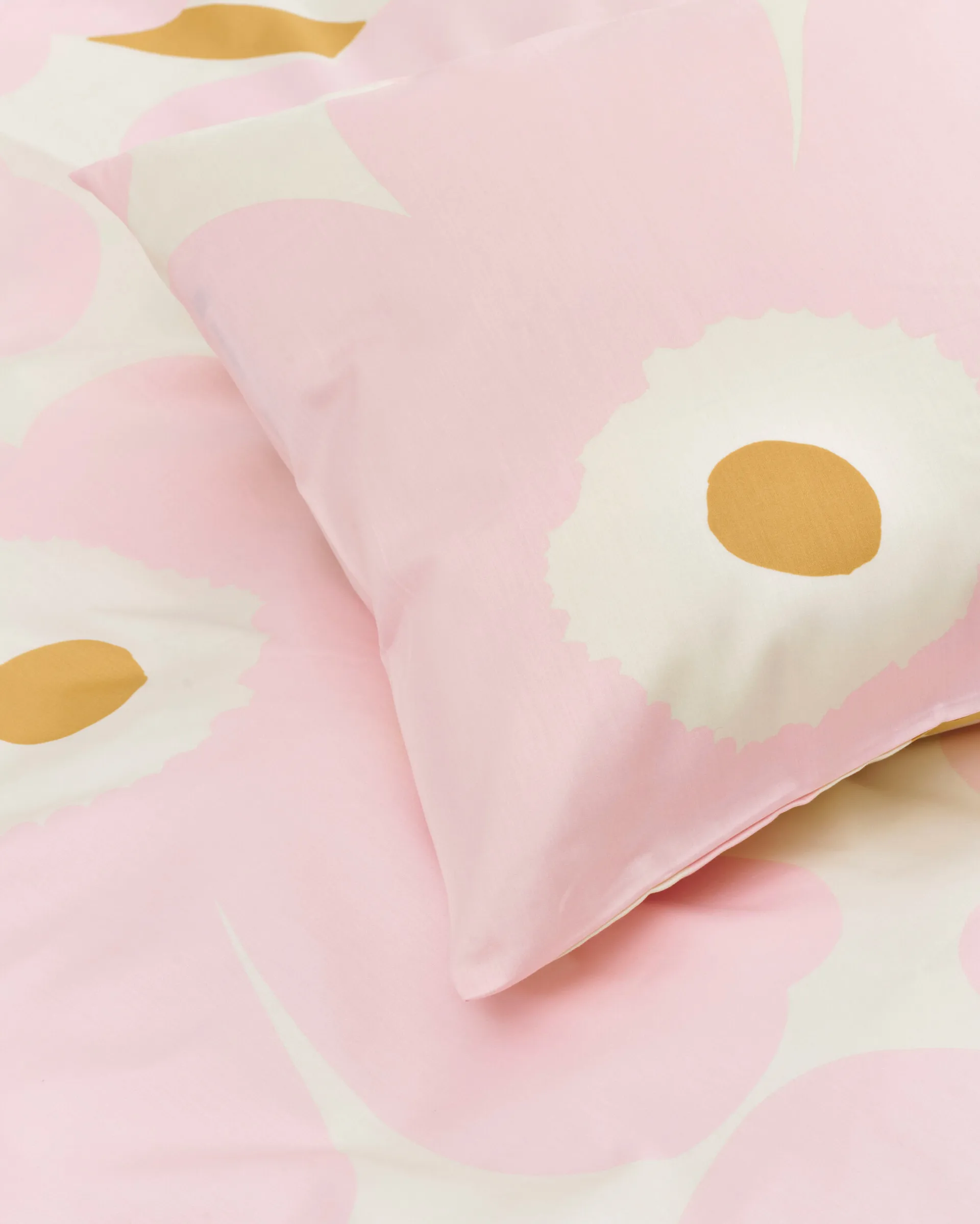 Housse de couette Unikko 150x210 cm + 50x60 cm, White-light pink-beige Marimekko
