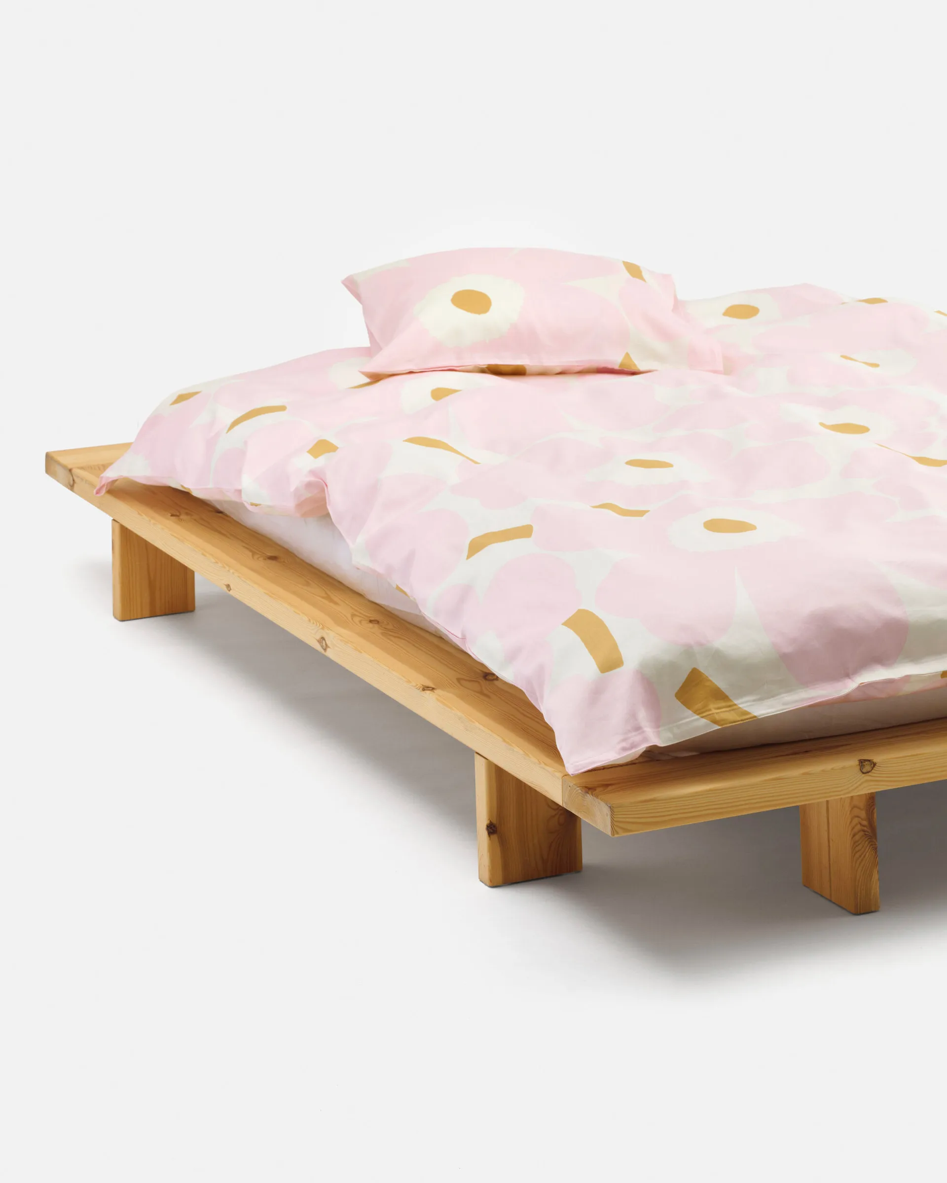 Housse de couette Unikko 150x210 cm + 50x60 cm, White-light pink-beige Marimekko