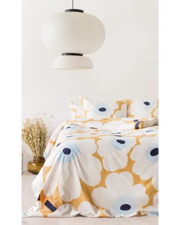 Housse de couette Unikko 150x210 cm - beige-blanc cassé-bleu - Marimekko
