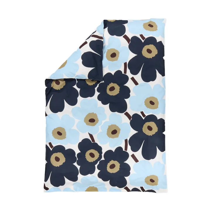 Housse de couette Unikko 150x210 cm - Off white-blueberry-cold blue - Marimekko