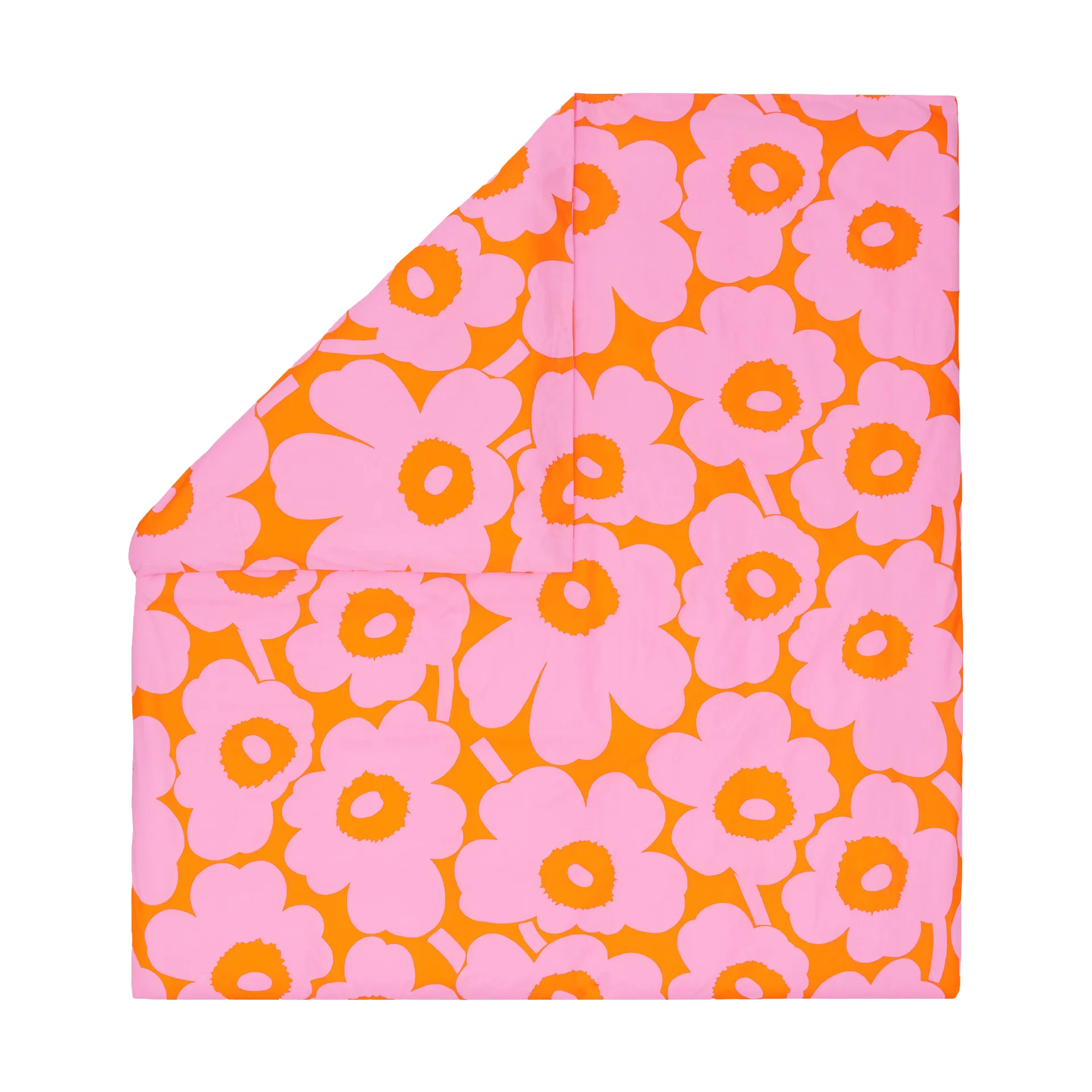 Housse de couette Unikko 220x240 cm, Orange-pink Marimekko