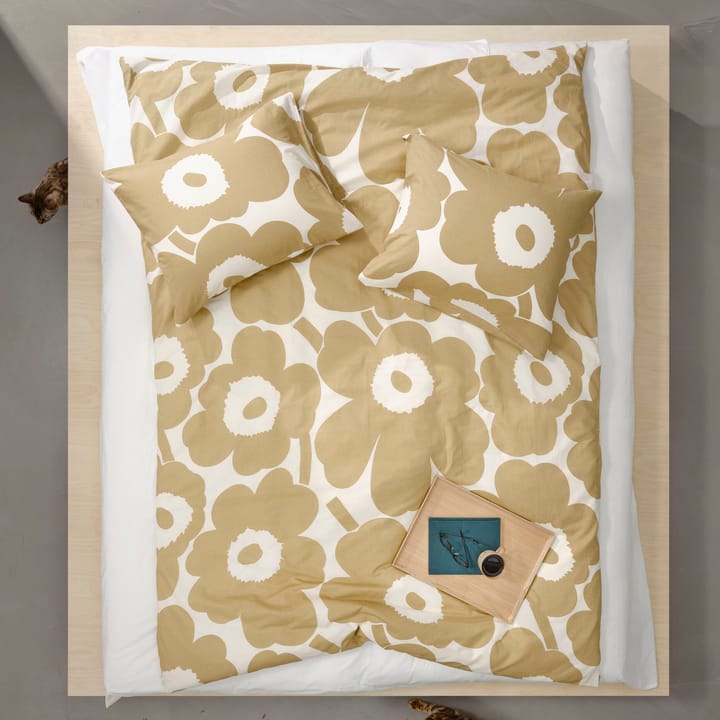 Housse de couette Unikko coton-chanvre 150x210 cm, Beige Marimekko
