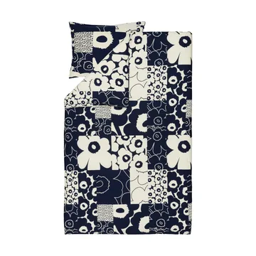 Housse de couette Unikko kollaasi 150x210 cm - Off-white-dark blue - Marimekko